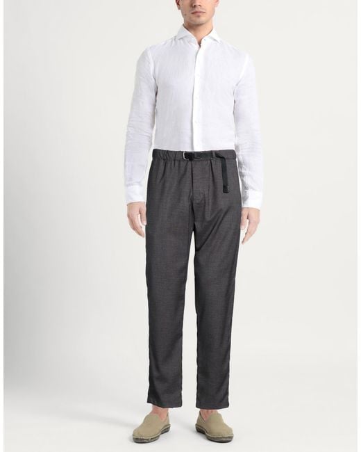 White Sand Gray Pants Polyester, Viscose, Elastane for men