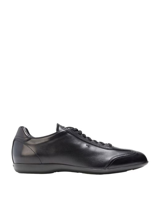Santoni Black Sneakers Leather for men