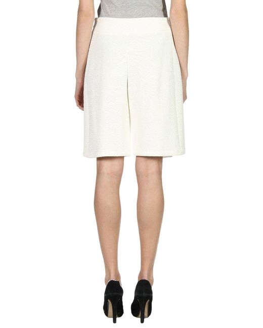 Emporio Armani White Shorts & Bermuda Shorts Cotton, Polyester
