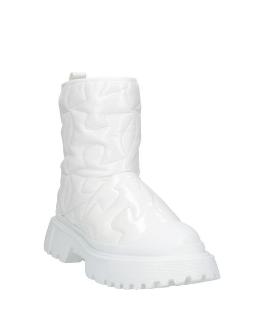 Hogan White Ankle Boots