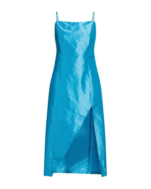 WEILI ZHENG Blue Midi Dress