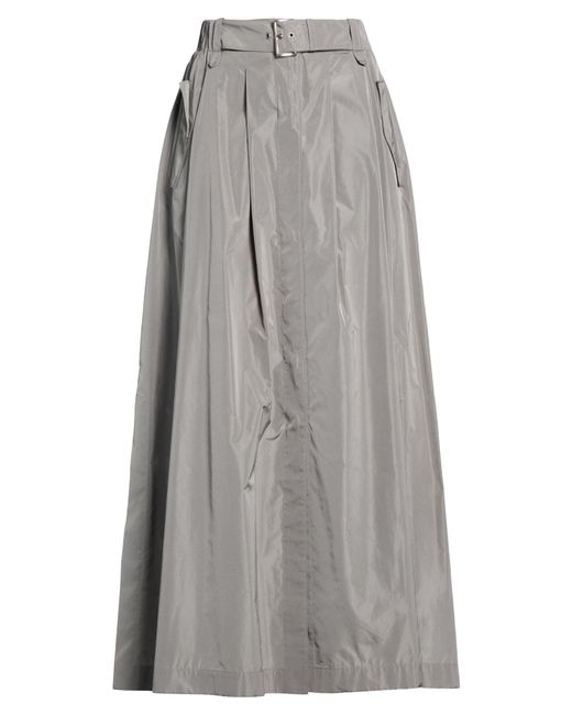 Alberta Ferretti Gray Maxi Skirt Polyester, Silk