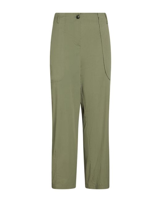 ALESSIA SANTI Green Military Pants Cotton, Polyamide, Elastane