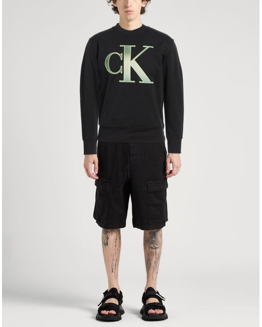 Calvin Klein Black Sweatshirt Polyester for men
