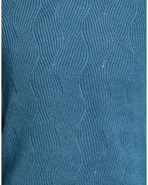 Moorer Blue Turtleneck for men