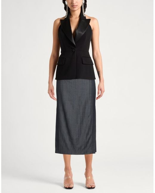 Etro Gray Midnight Midi Skirt Wool, Viscose, Polyester