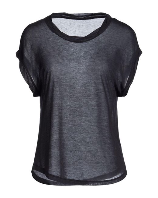 Majestic Filatures Black T-Shirt Micro Modal, Cashmere