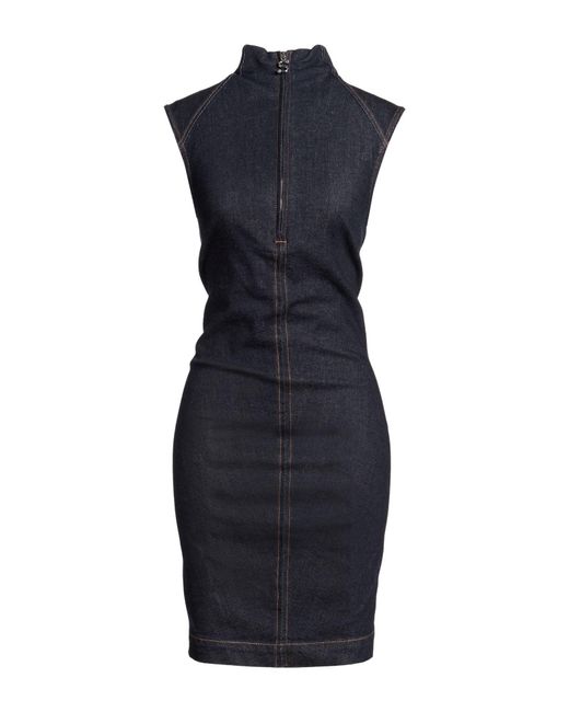Sportmax Blue Mini Dress Cotton, Polyester, Elastane