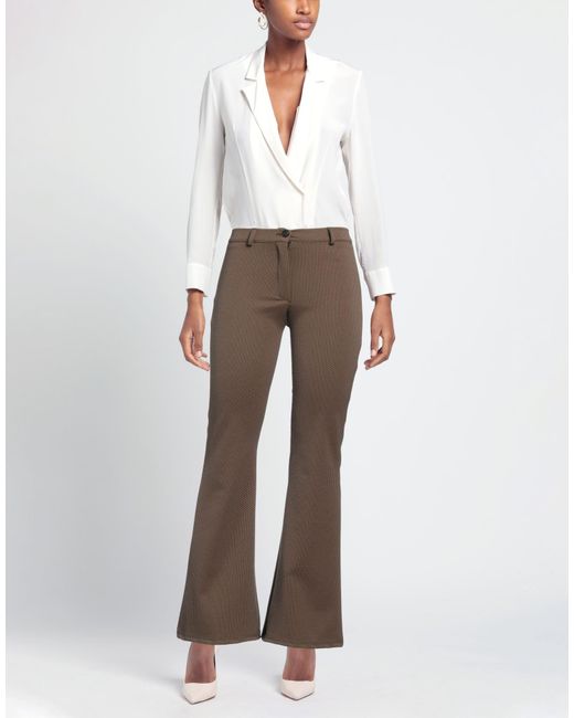 White Wise Brown Pants