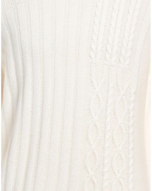Manuel Ritz White Turtleneck Polyamide, Wool, Viscose, Cashmere for men