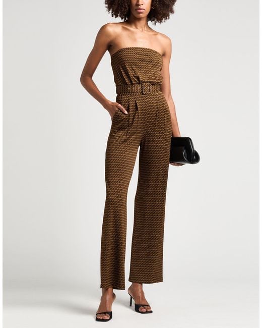 Siyu Brown Dark Jumpsuit Viscose, Elastane