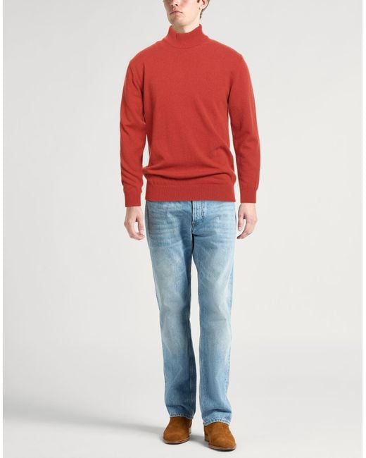 Daniele Fiesoli Red Turtleneck for men