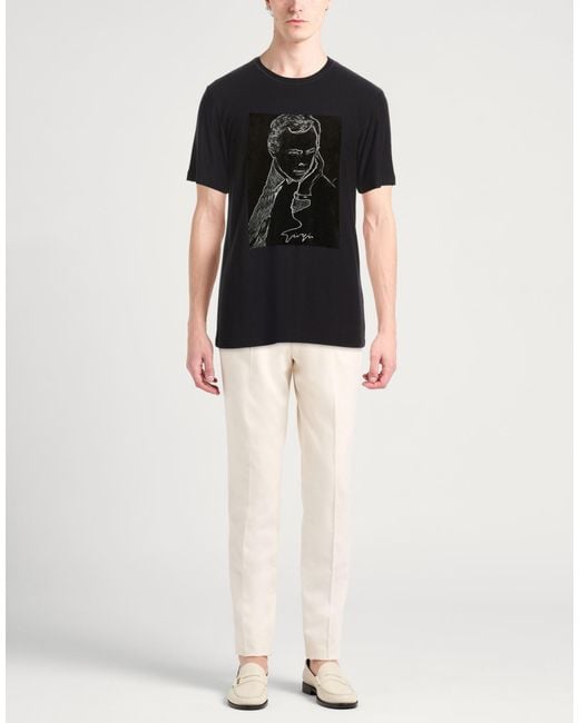 Giorgio Armani Black T-Shirt Viscose for men