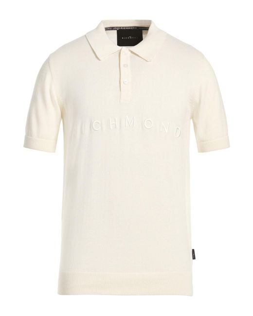 John Richmond White Polo Shirt Cotton for men