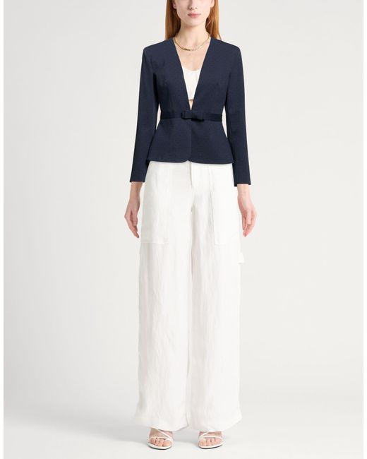 Hanita Blue Midnight Blazer Cotton, Nylon, Elastane