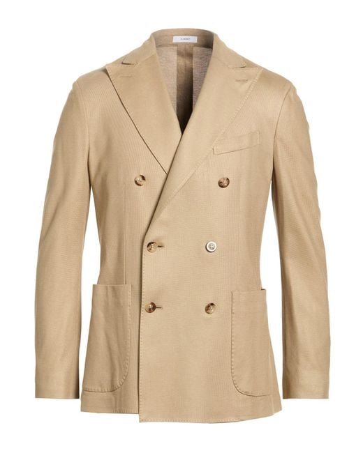 Boglioli Natural Sand Blazer Cotton for men
