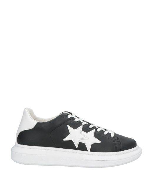 2 Star Black Sneakers