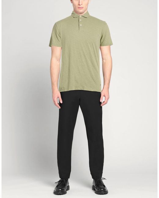 Hackett Green Polo Shirt Cotton, Linen for men
