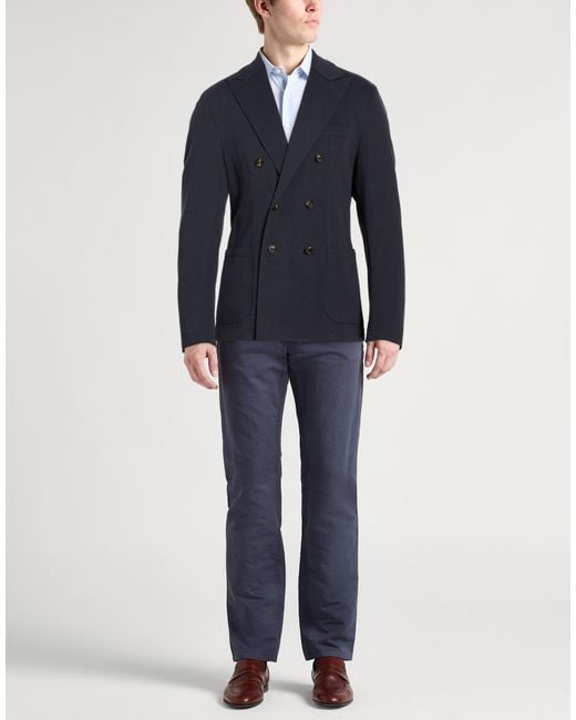 Eleventy Blue Blazer Cotton, Polyamide, Elastane for men