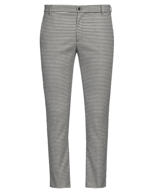 Daniele Alessandrini Gray Pants Polyester, Viscose, Elastane for men