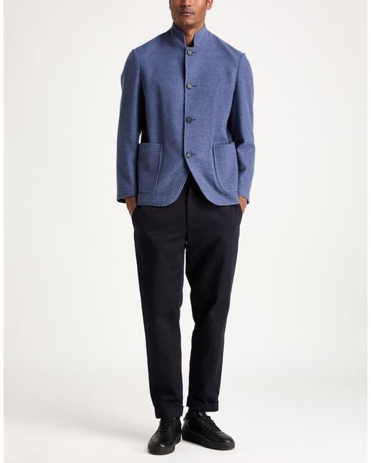 THELAND Blue Jacket Virgin Wool for men