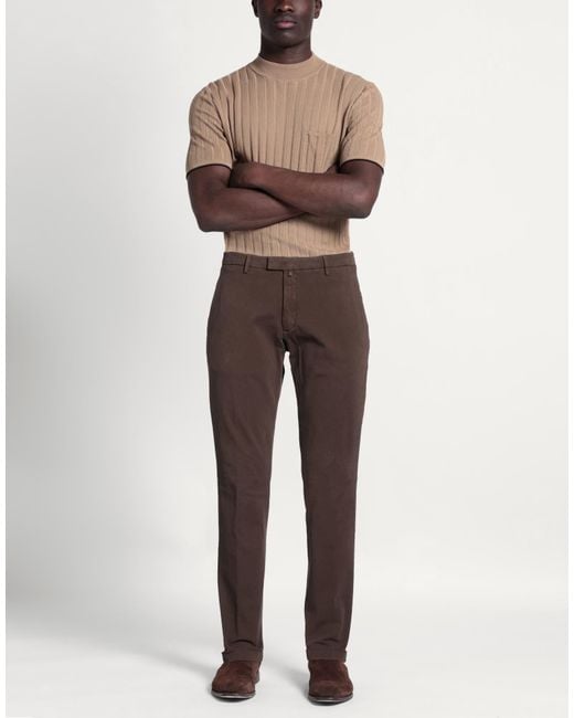 Briglia 1949 Brown Pants Cotton, Elastane for men