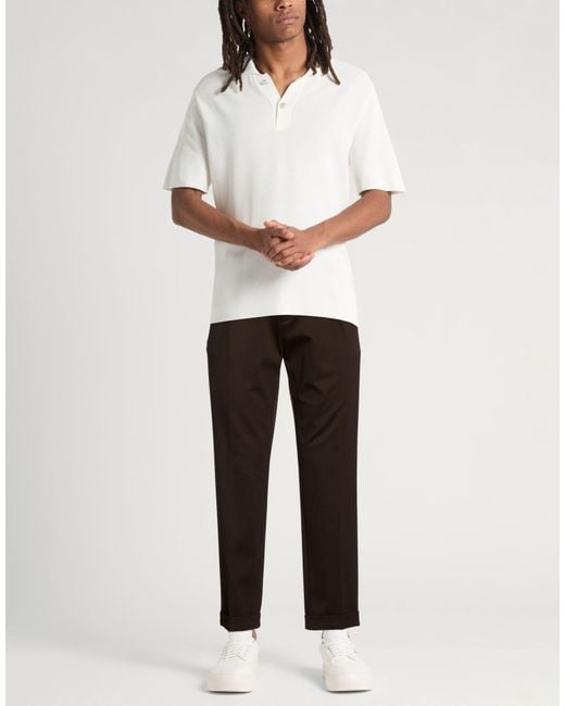 Berwich Brown Dark Pants Viscose, Polyester, Elastane for men