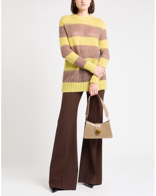 Maliparmi Yellow Sweater Mohair Wool, Polyamide, Wool