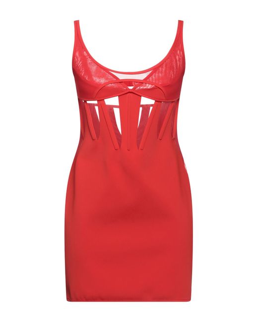 Mugler Red Mini Dress