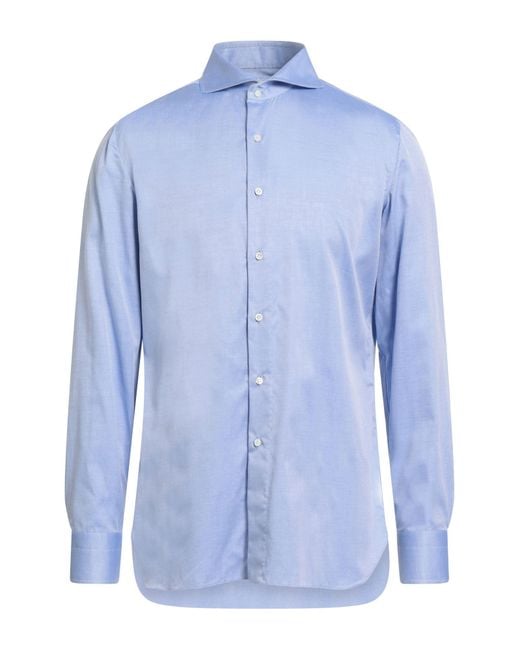 Luigi Borrelli Napoli Blue Shirt for men