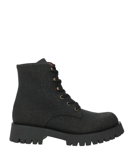Chie Mihara Black Ankle Boots Textile Fibers