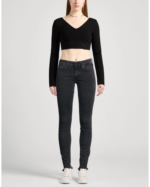 Replay Black Jeans Cotton, Modal, Polyester, Elastane