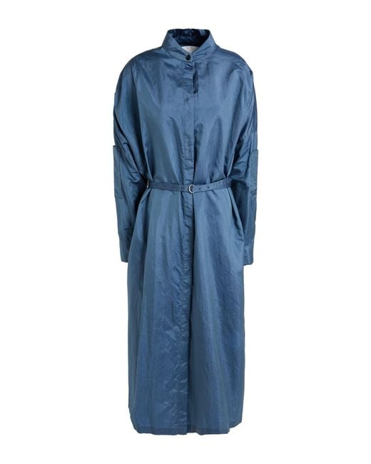 Jil Sander Blue Light Midi Dress Polyamide, Silk