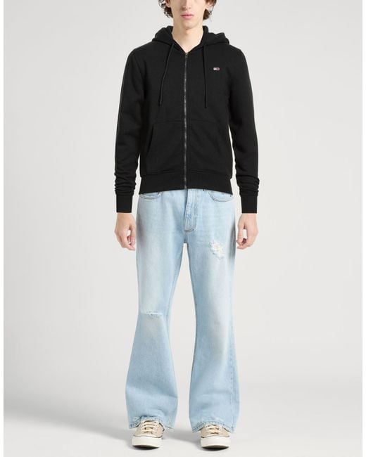 Tommy Hilfiger Black Sweatshirt Cotton, Polyester for men