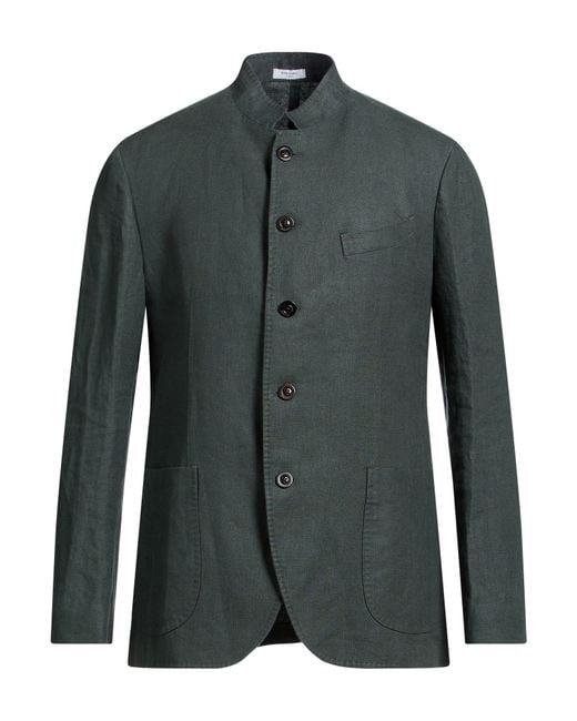 Boglioli Green Blazer Linen for men