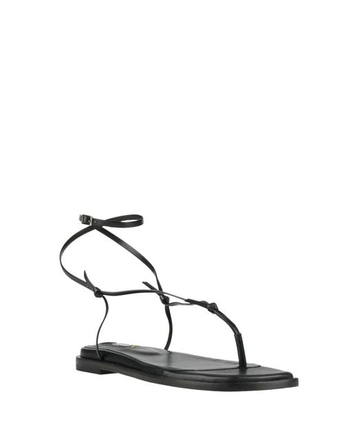 MSGM Black Thong Sandal