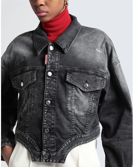 DSquared² Gray Denim Outerwear