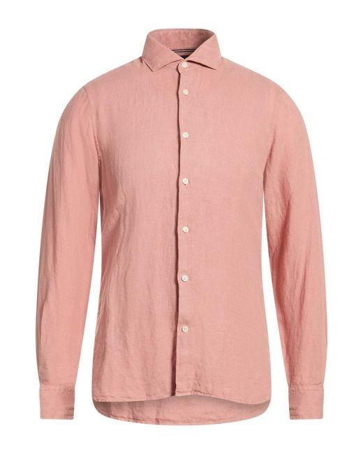 Tommy Hilfiger Pink Shirt Linen for men