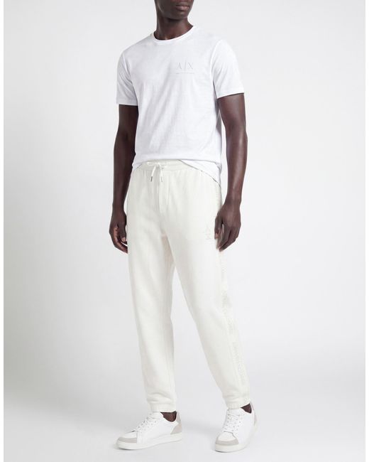 ARMANI EXCHANGE White Pants Cotton for men