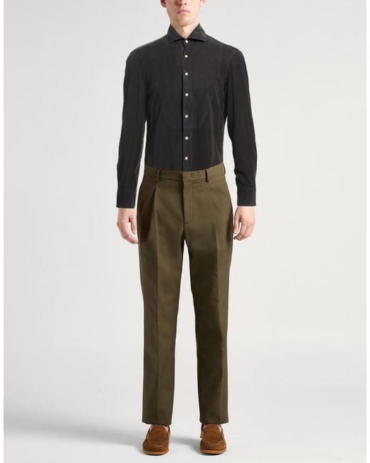 Boglioli Black Dark Shirt Lyocell for men