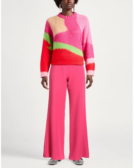 Versace Jeans Couture Pink Fuchsia Pants Polyester, Elastane