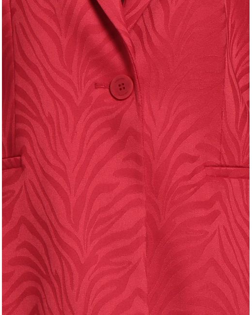 Caractere Red Blazer Polyester, Viscose, Elastane