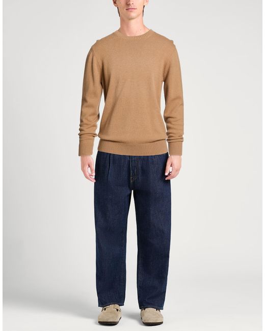 Kangra Brown Sand Sweater Wool, Silk, Cashmere for men