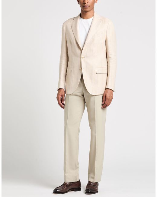 Eleventy Natural Platinum Blazer Linen, Wool, Silk for men
