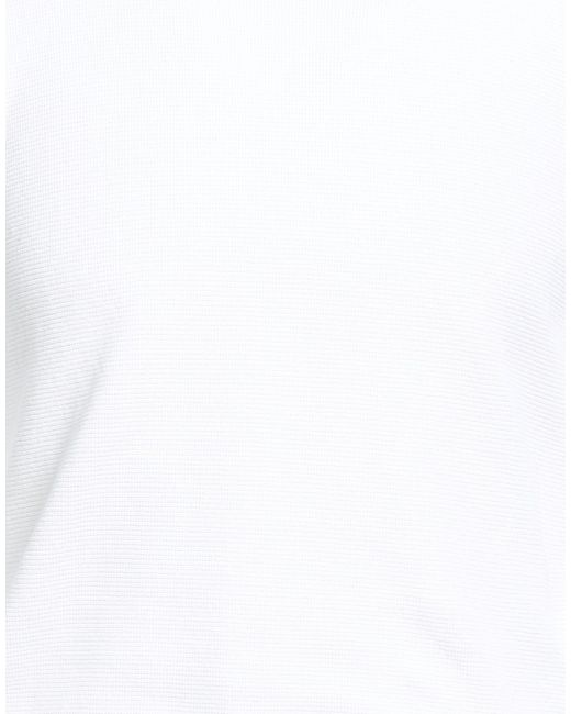 Alpha Studio White Sweater Cotton, Polyester for men
