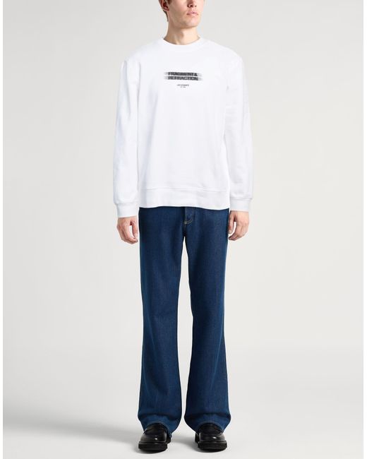Les Hommes White Sweatshirt for men