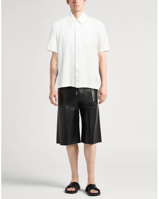 Thom Browne White Shirt Cotton, Polyamide, Elastane for men