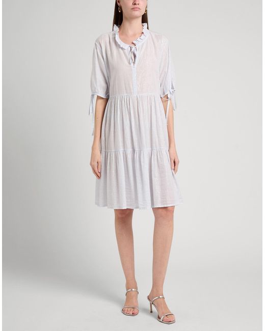ALESSIA SANTI White Midi Dress Cotton, Polyester