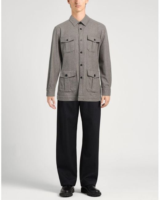 Boglioli Gray Shirt Virgin Wool for men