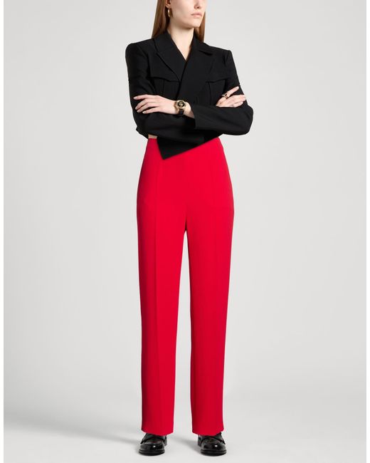 Alberta Ferretti Red Pants Viscose, Acetate, Elastane